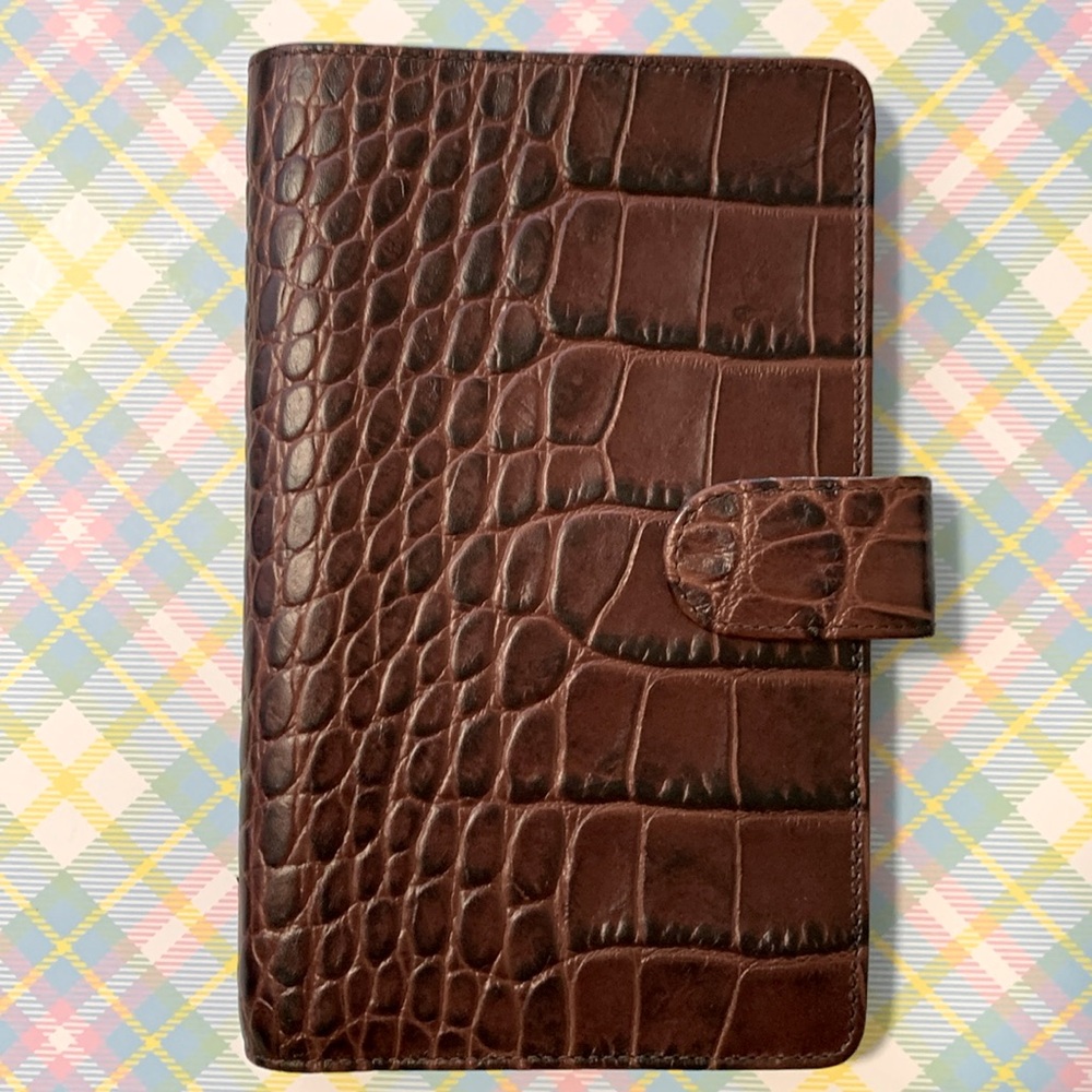 Filofax Classic Croc Compact Leather Organizer
